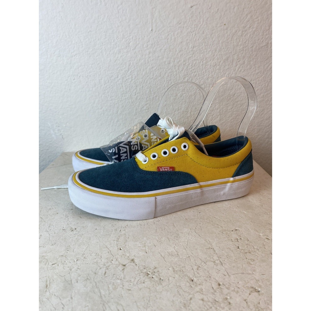 New Vans Men's 6.5 Sneaker Era‎ Pro Prime Atlantic Gold Green Suede Yellow Shoe